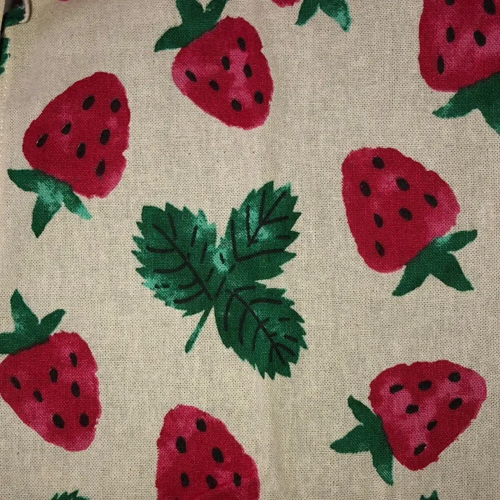 Mabelle Home Collection Strawberry Print Cotton Apron